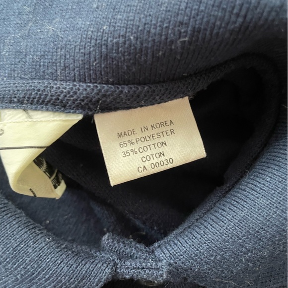 “The Fox” Brand Vintage Polo Shirt in Navy, Size M - Picture 7 of 7